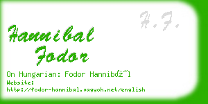 hannibal fodor business card